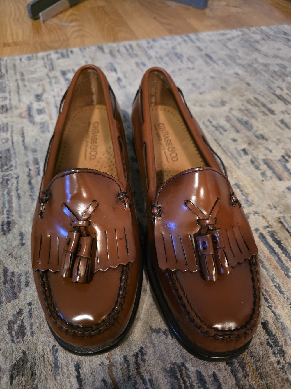 G.H. Bass & Co. Women’s Brown Leather Tassel Kiltie Loafers